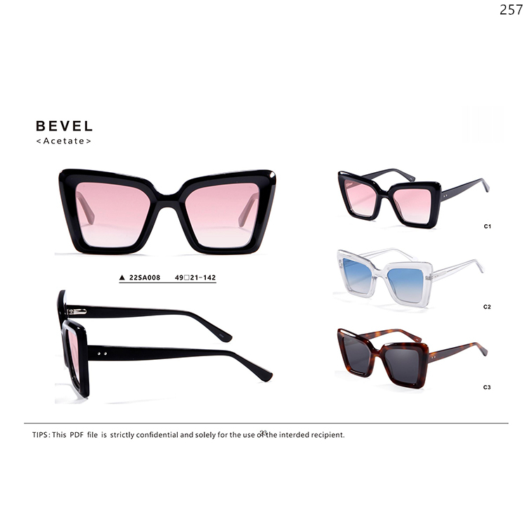 22SA006-010 Hot Fashion Acetate Private Label Sunglasses Gafas with Polarized UV400 Lens (3)