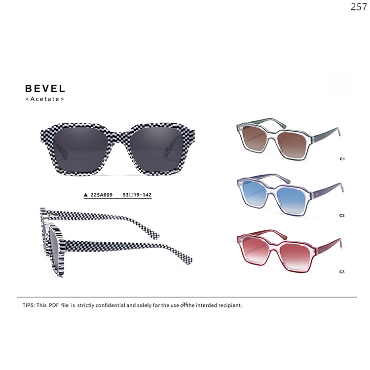 22SA006-010 Hot Fashion Acetate Private Label Sunglasses Gafas with Polarized UV400 Lens (4)