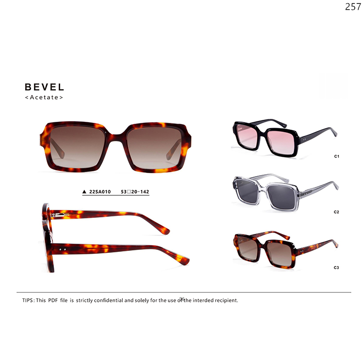 22SA006-010 Hot Fashion Acetate Private Label Sunglasses Gafas with Polarized UV400 Lens (6)