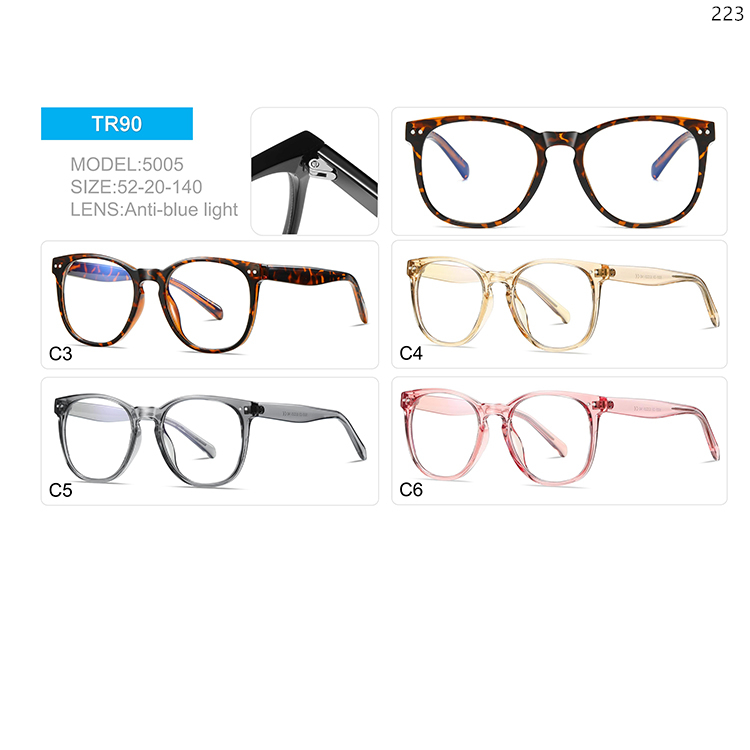 5001-05 Ready Stock Vintage TR90 Anti Blue Light Optical Glasses with Metal Hinge (5)