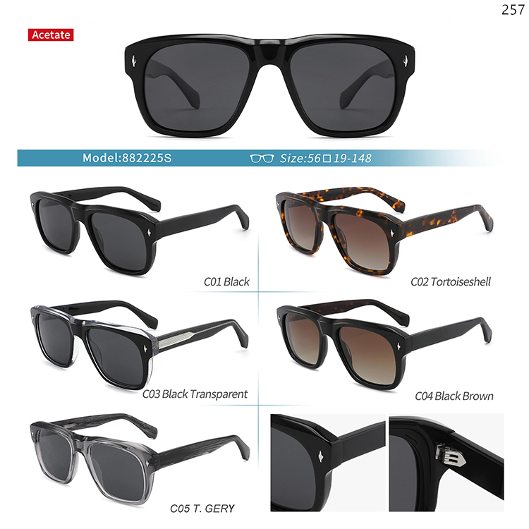 882225S-29S Stylish Polarized Acetate Sunglasses for Long Distance Driving and Outdoor Play (1)