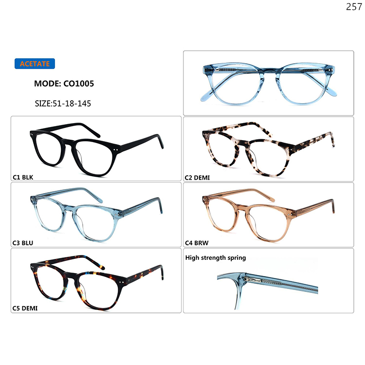 CO1005-09 Hot Trends Goods In Stock Acetate Eyeglasses Glasses Lunettes Optiques (1)