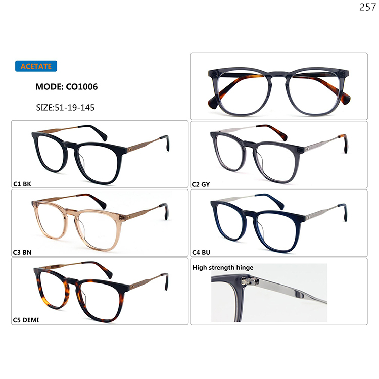CO1005-09 Hot Trends Goods In Stock Acetate Eyeglasses Glasses Lunettes Optiques (2)