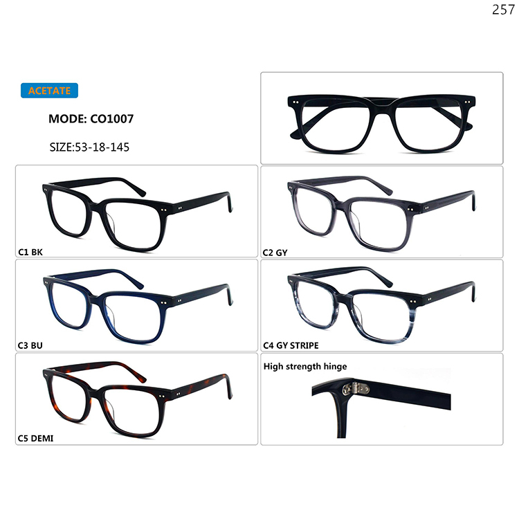CO1005-09 Hot Trends Goods In Stock Acetate Eyeglasses Glasses Lunettes Optiques (3)
