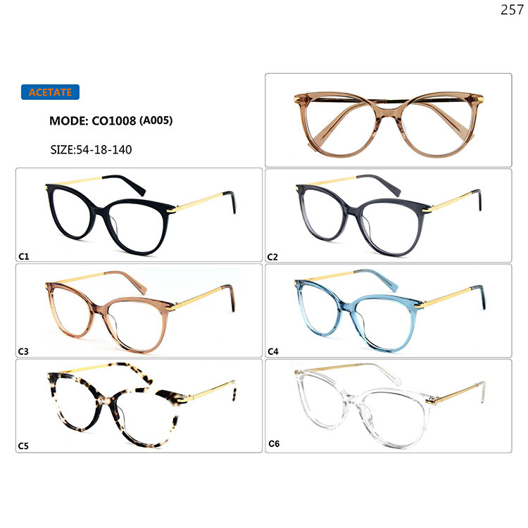 CO1005-09 Hot Trends Goods In Stock Acetate Eyeglasses Glasses Lunettes Optiques (4)