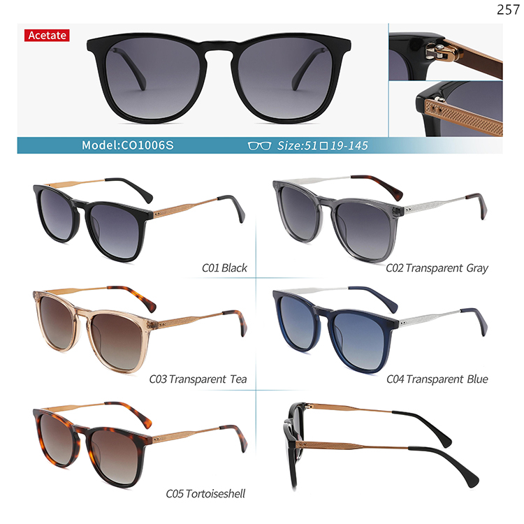 CO1006S-34S High Quality Acetate Luxury Sunglasses Lunettes de Soleil with UV400 Polarized (1)