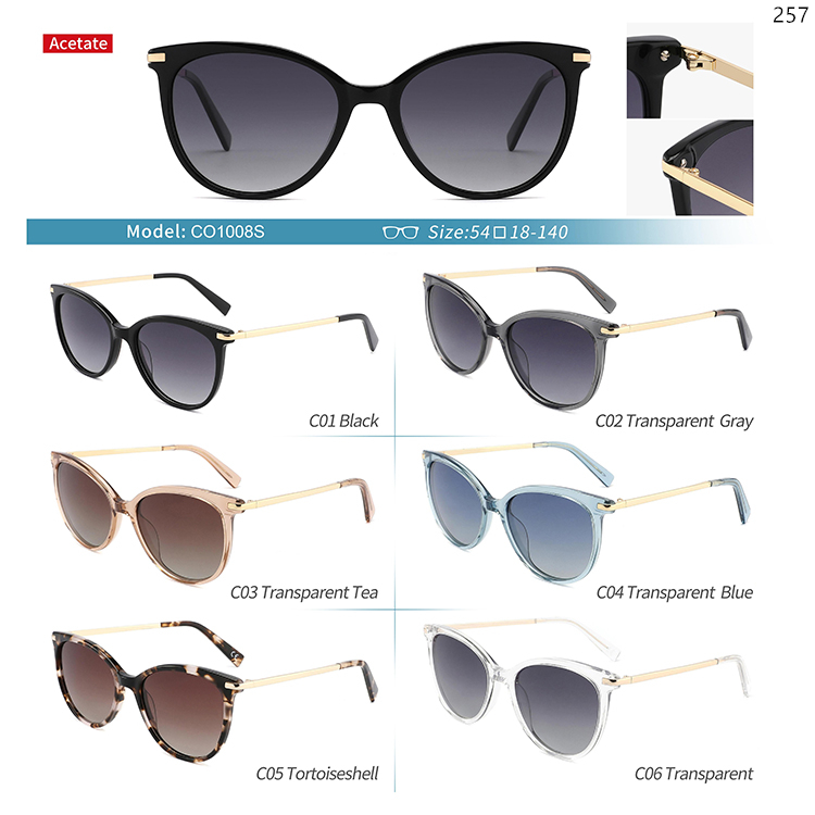 CO1006S-34S High Quality Acetate Luxury Sunglasses Lunettes de Soleil with UV400 Polarized (2)