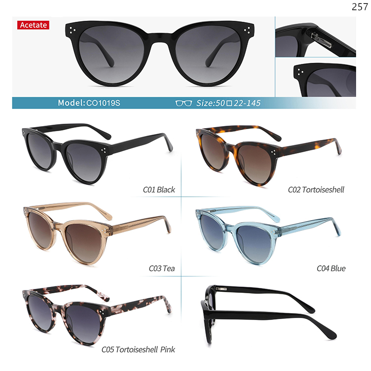 CO1006S-34S High Quality Acetate Luxury Sunglasses Lunettes de Soleil with UV400 Polarized (4)