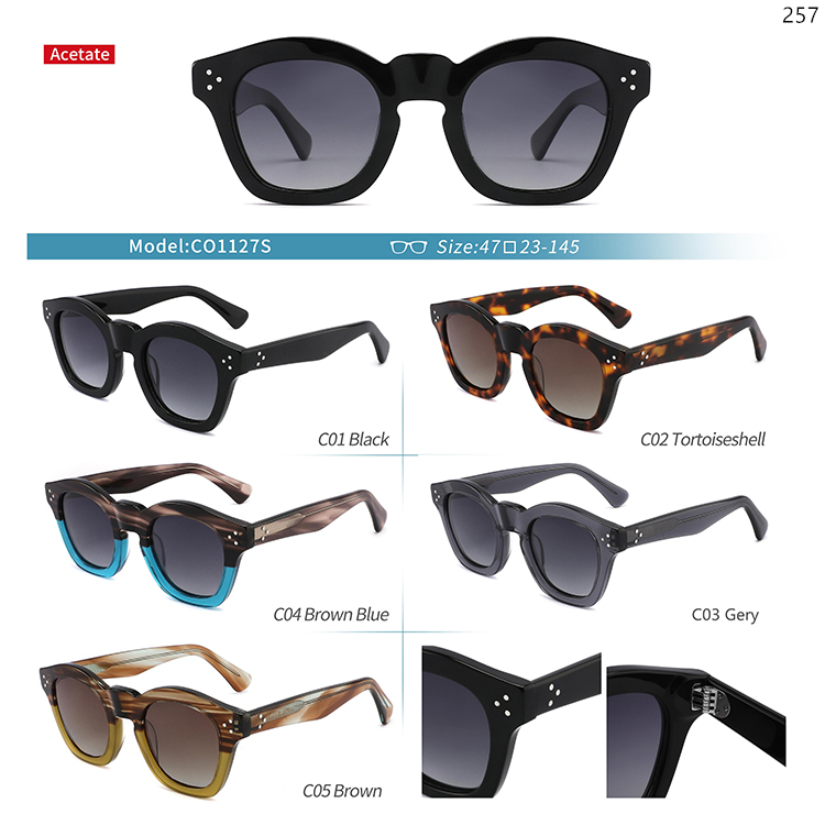 CO1125S-129S Acetate Private Label Sunglasses Outdoor Glasses with Logo Customization (3)