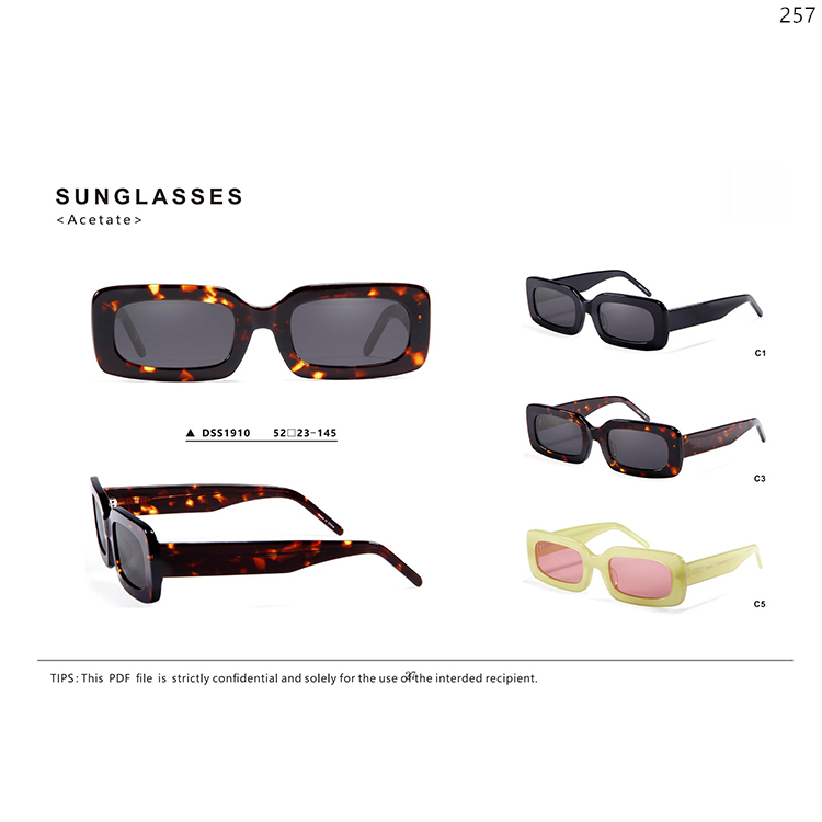 DSS1910-RT2034 Ready In Stock Acetate High Quality Unisex Sunglasses Gafas De Sol Lunettes (1)