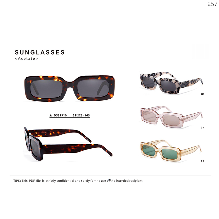 DSS1910-RT2034 Ready In Stock Acetate High Quality Unisex Sunglasses Gafas De Sol Lunettes (2)