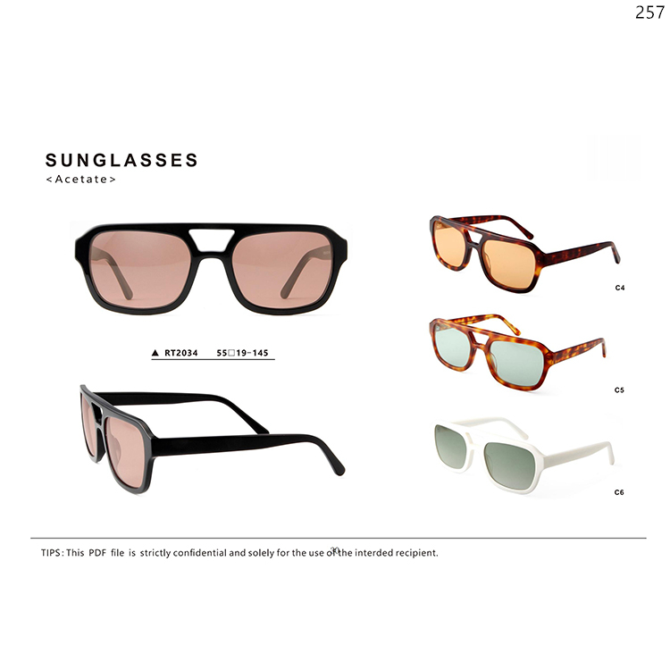 DSS1910-RT2034 Ready In Stock Acetate High Quality Unisex Sunglasses Gafas De Sol Lunettes (4)