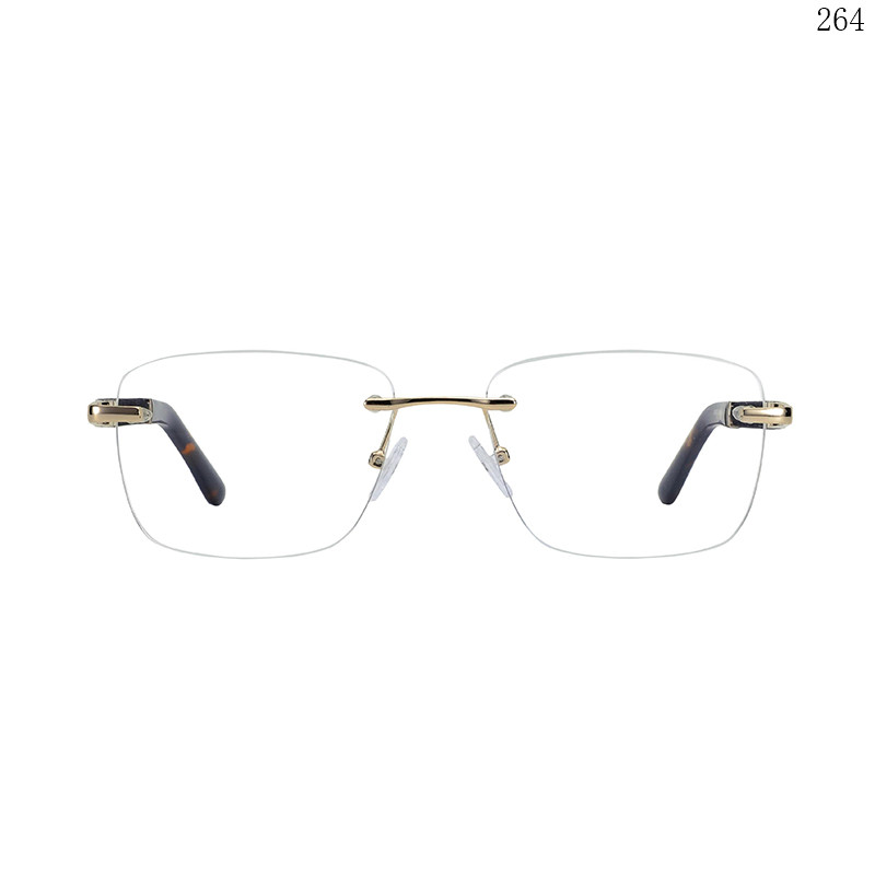 Dachuan Optical 25603 China Supplier High End Rimless Optical Frame with Logo Printing (2)