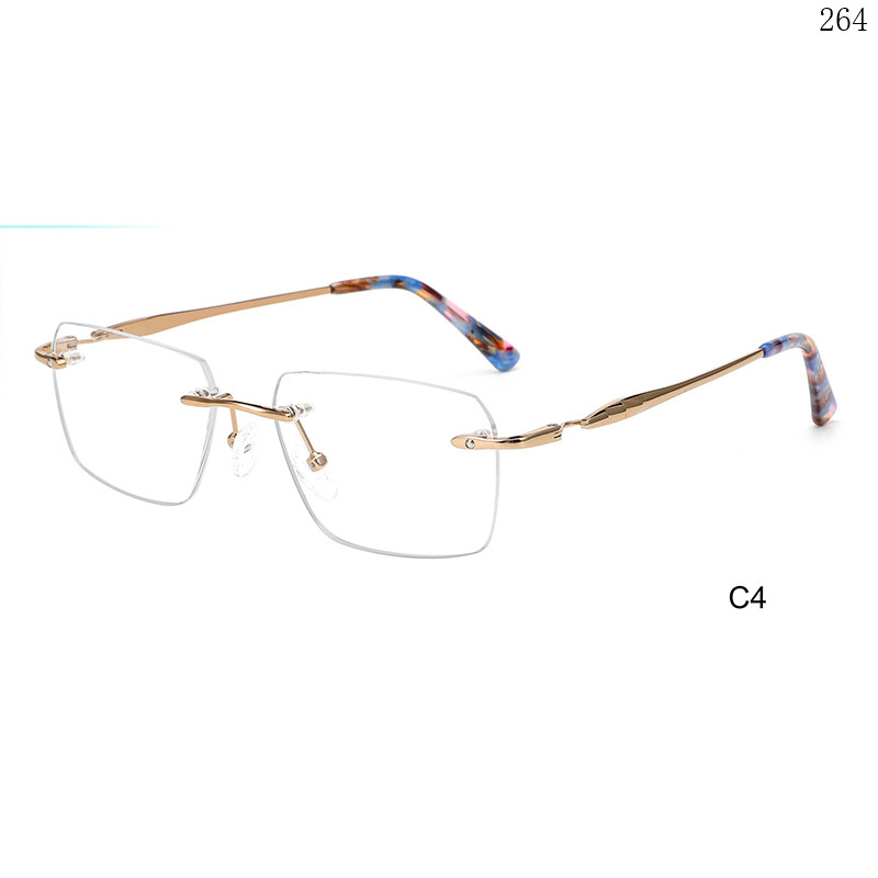 Dachuan Optical 256030 China Supplier High End Rimless Optical Eyewear with Small Orders  (9)