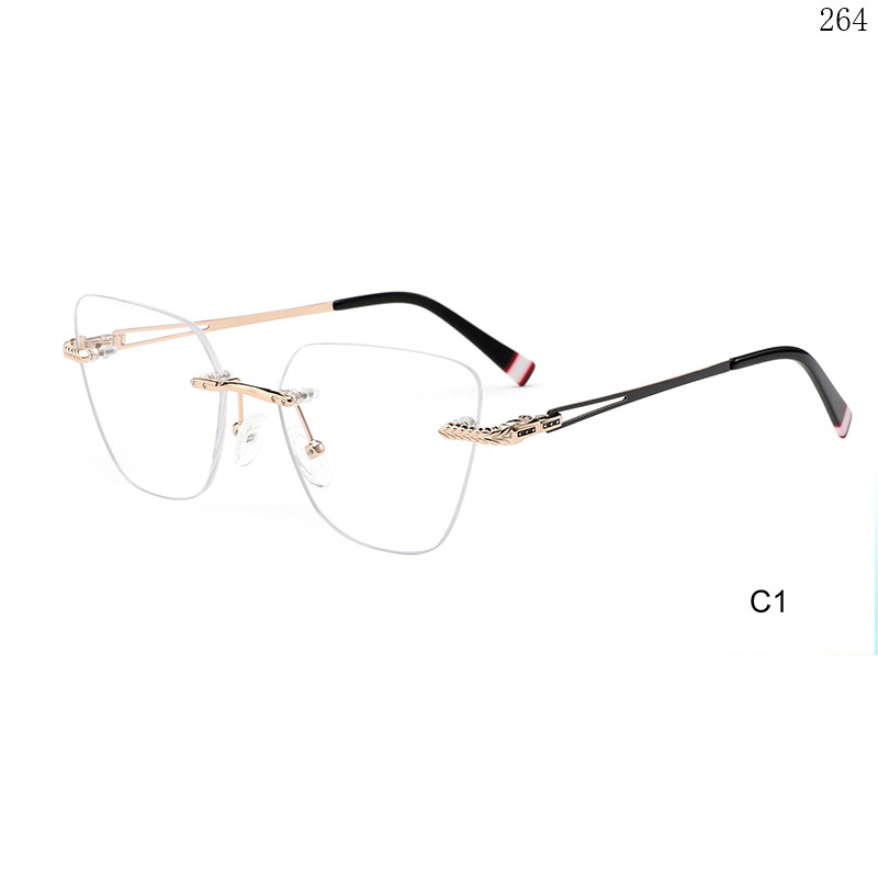 Dachuan Optical 256033 China Supplier Best Selling Rimless Optical Eyewear with Small Frame (6)