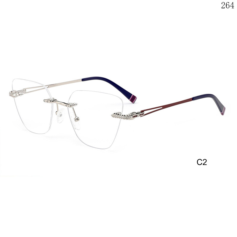 Dachuan Optical 256033 China Supplier Best Selling Rimless Optical Eyewear with Small Frame (7)