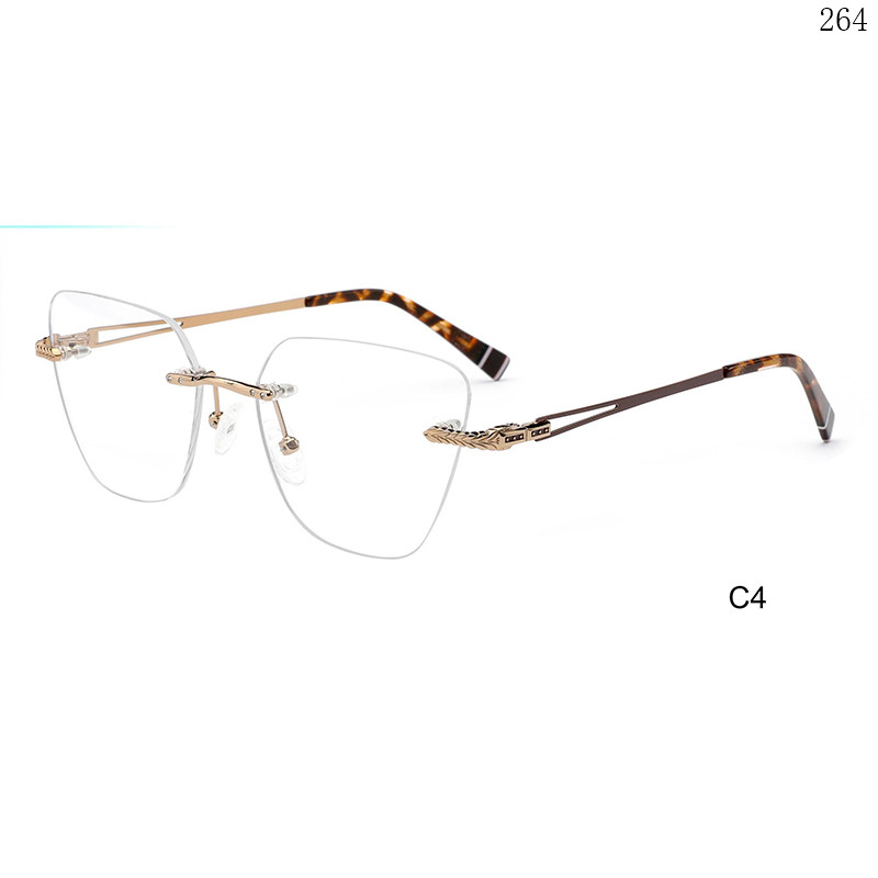 Dachuan Optical 256033 China Supplier Best Selling Rimless Optical Eyewear with Small Frame (9)