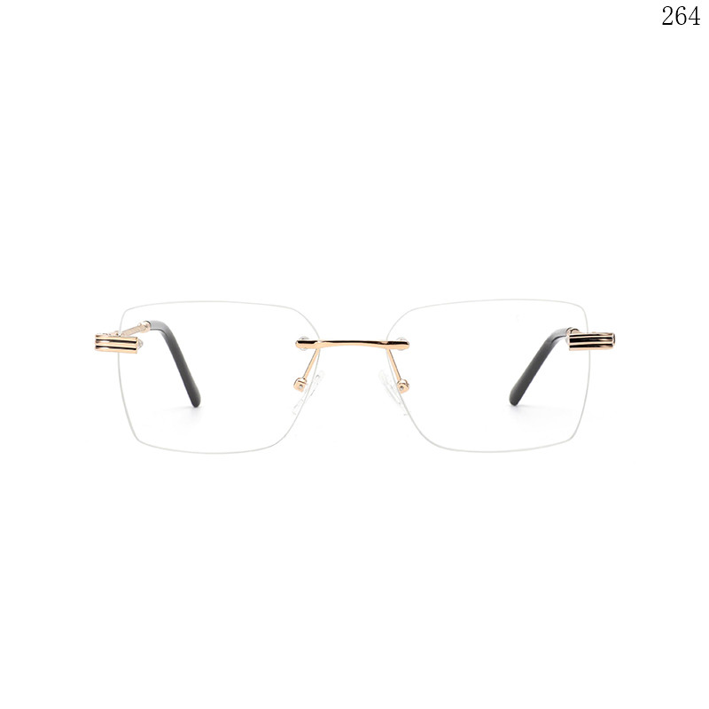 Dachuan Optical 256036 China Supplier Simple Style Rimless Eyeglasses Frames with Unisex Design (3)