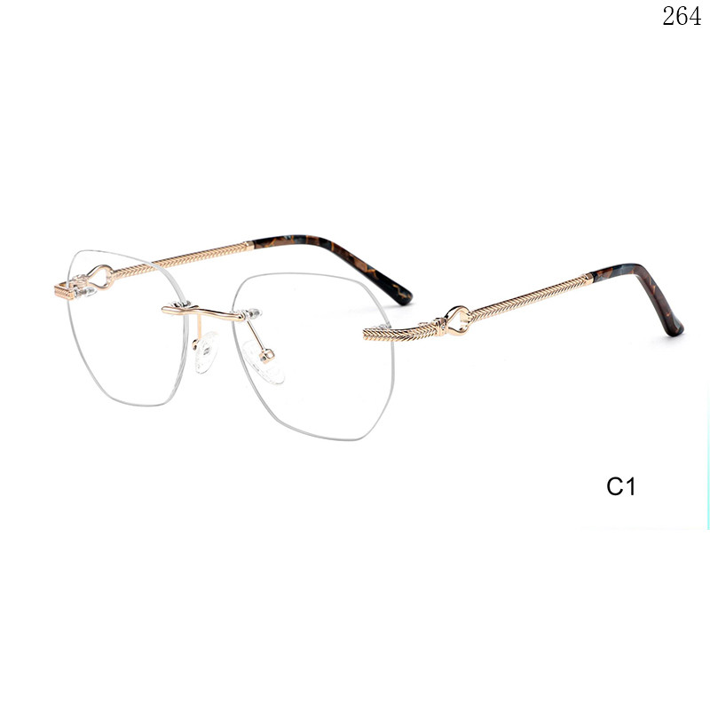 Dachuan Optical 25648 China Supplier Classic DeisgnRimless Spectacle Frames with Colorful Frame (6)