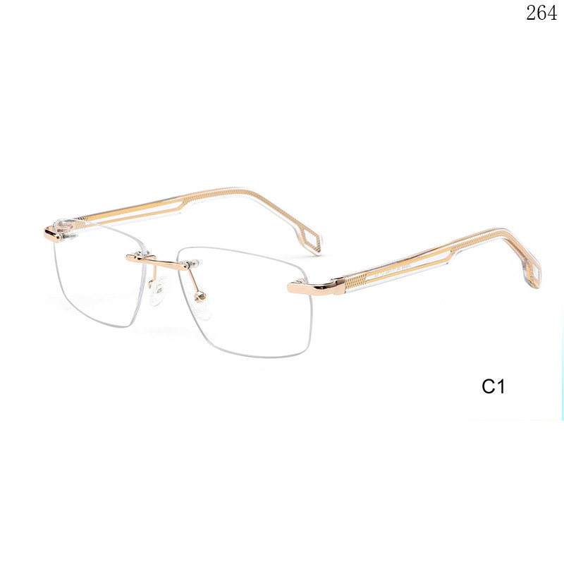 Dachuan Optical 25649 China Supplier Best Selling Rimless Spectacle Frames with Design Your Own (6)