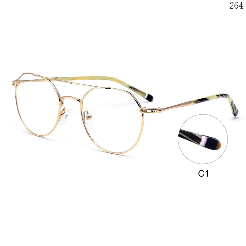 Dachuan Optical 7031A20 China Supplier Fashion Design Metal Optical Frame with Double Bridge (7)