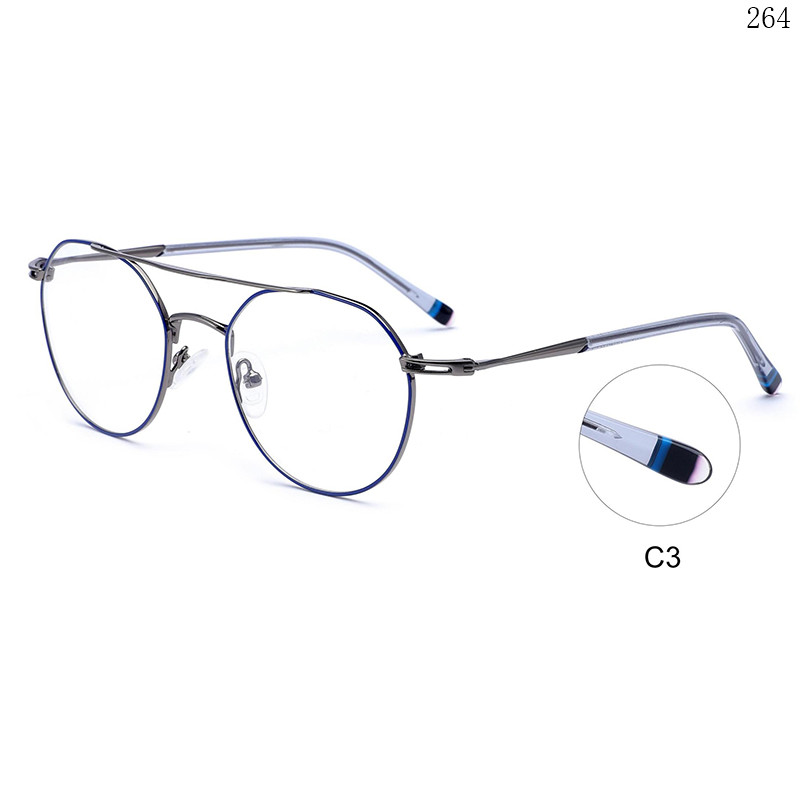 Dachuan Optical 7031A20 China Supplier Fashion Design Metal Optical Frame with Double Bridge (9)