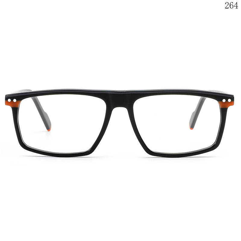 Dachuan Optical BL2849 China Supplier Flat Top Shape Clip On Eyeglasses with Multicolor Splicing (1)