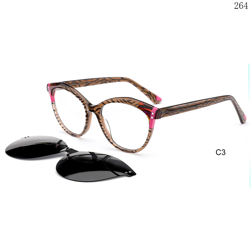 Dachuan Optical BL2851 China Supplier Hot Trendy Clip On Eyeglasses Shades with Multicolor Splicing (8)