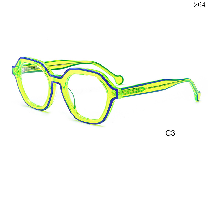 Dachuan Optical CH3214 China Supplier Brand New Acetate Optical Glasses with Shaped Design (9)