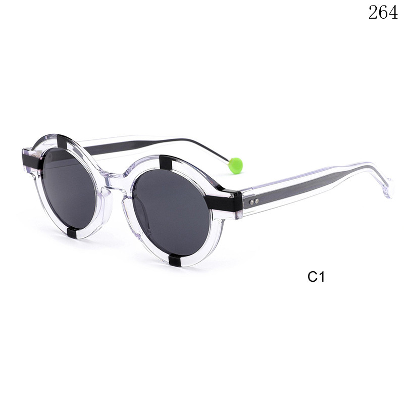 Dachuan Optical CH3217 China Supplier Vintage Design Acetate Sunglasses Sun Shades with Multicolor Splicing (6)