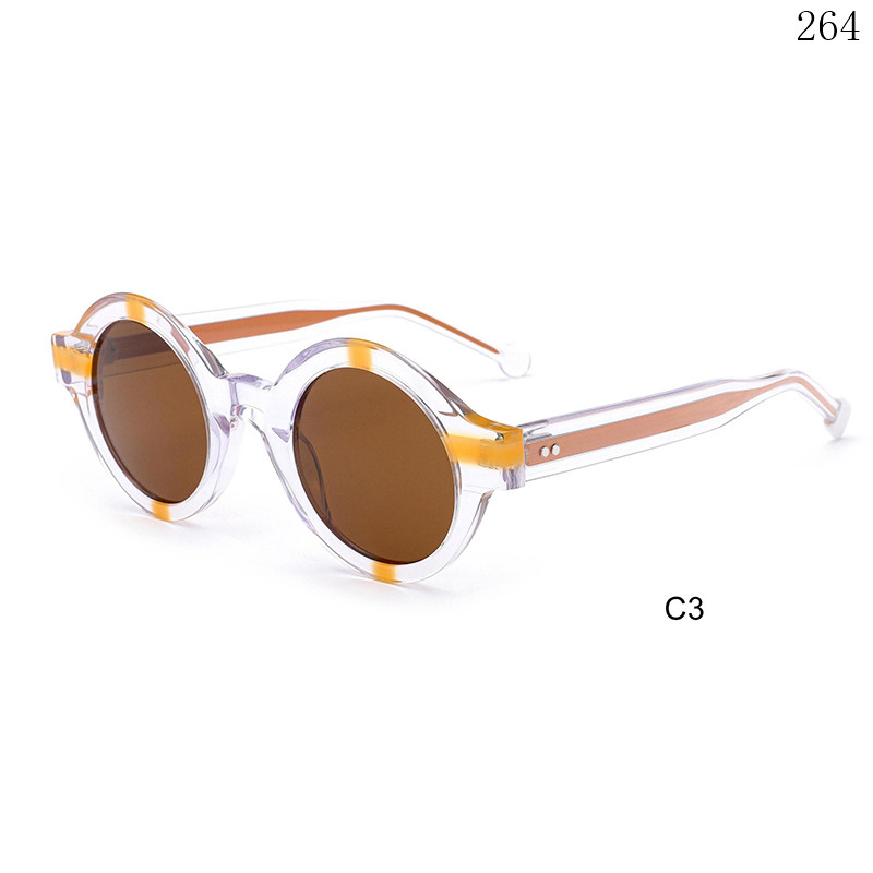 Dachuan Optical CH3220 China Supplier New Splicing Acetate Sunglasses Sun Shades with Round Frame (8)