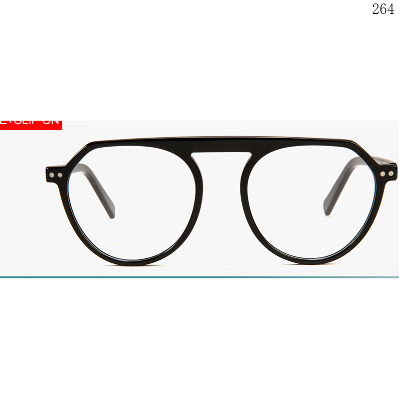 Dachuan Optical F3027 China Supplier Fashion Design Acetate Clip On Eyeglasses with Flat Top Frame (1)