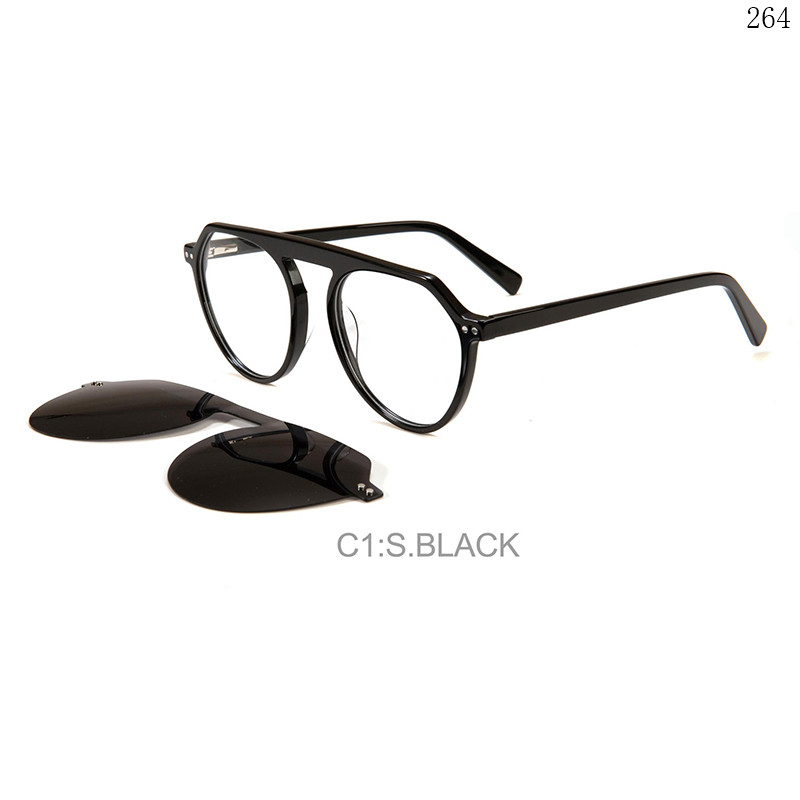 Dachuan Optical F3027 China Supplier Fashion Design Acetate Clip On Eyeglasses with Flat Top Frame (7)