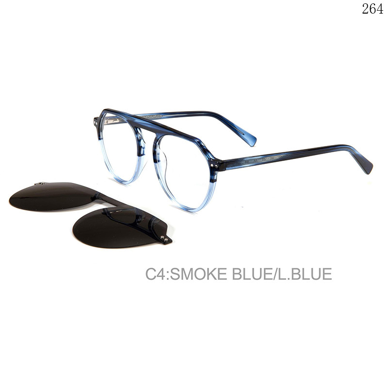 Dachuan Optical F3027 China Supplier Fashion Design Acetate Clip On Eyeglasses with Flat Top Frame (9)