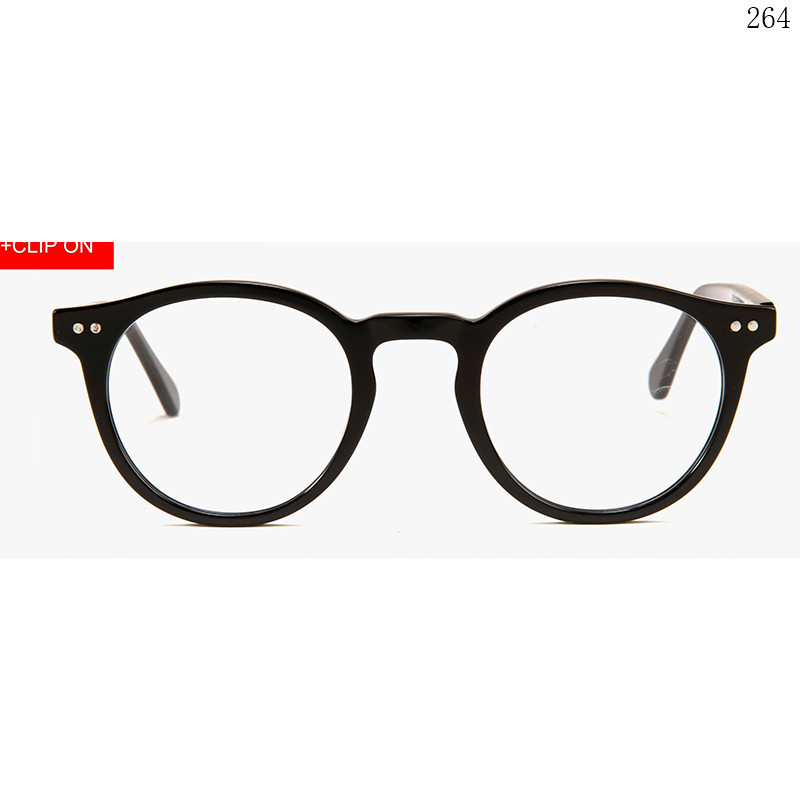 Dachuan Optical F3029 China Supplier Classic Retro Acetate Clip On Eyeglasses with Spring Hinges (1)