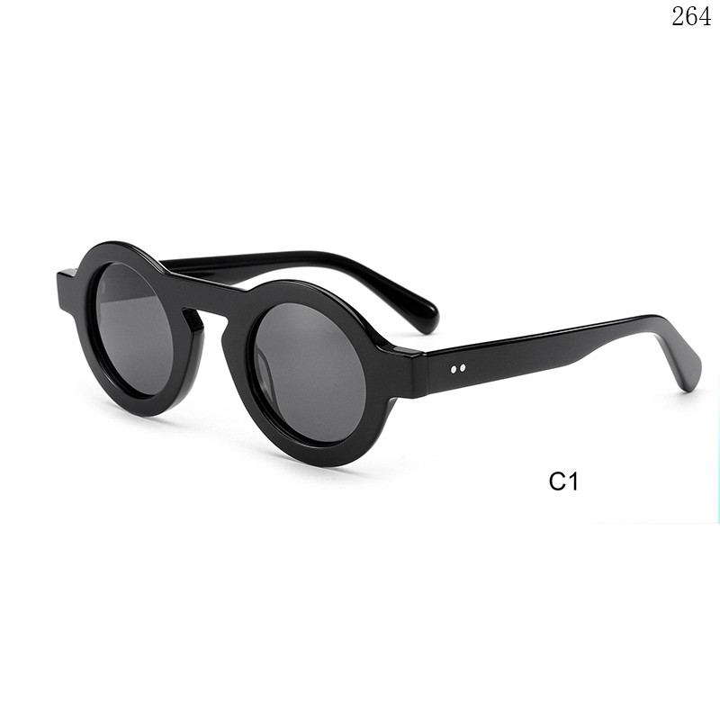 Dachuan Optical HS2822 China Supplier Vintage Style Acetate Occhiali da sole Sun Shades with Round Shape (6)