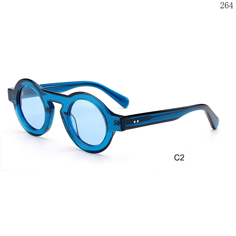 Dachuan Optical HS2822 China Supplier Vintage Style Acetate Occhiali da sole Sun Shades with Round Shape (7)