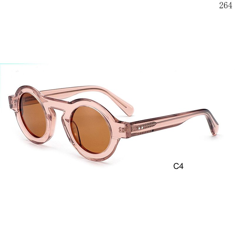 Dachuan Optical HS2822 China Supplier Vintage Style Acetate Occhiali da sole Sun Shades with Round Shape (9)