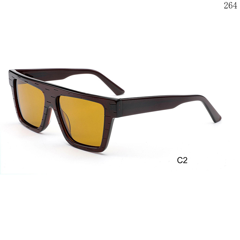 Dachuan Optical HS2839 China Supplier High Quality Acetate Gafas De Sol Shades with Flat Top Frame (7)