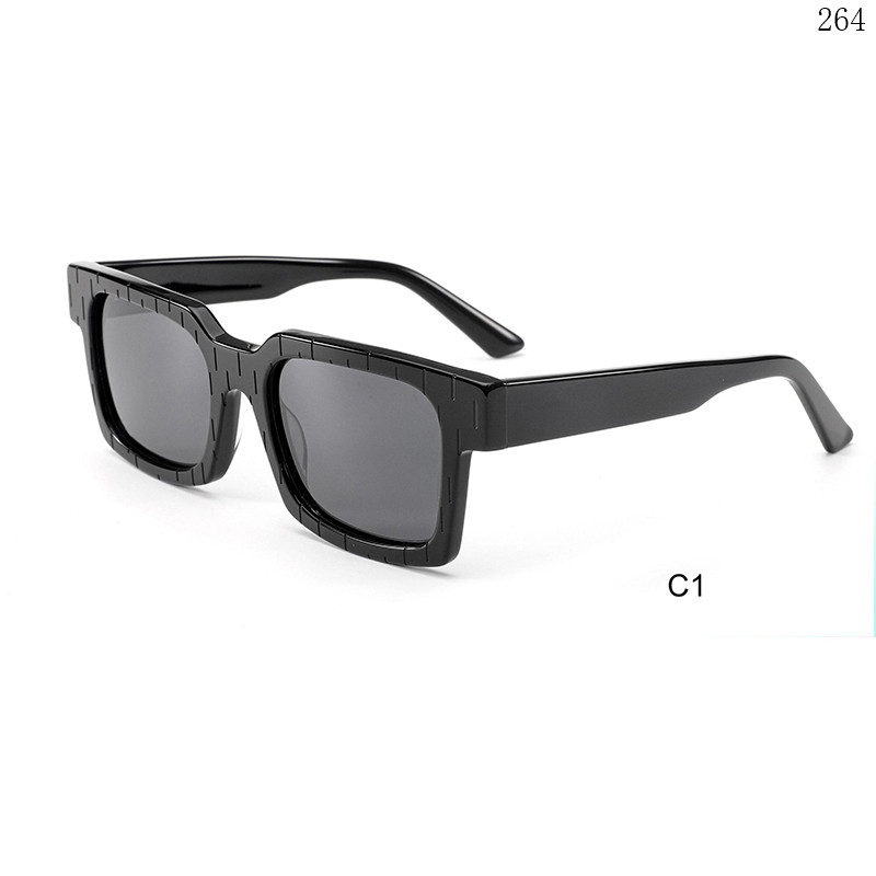 Dachuan Optical HS2840 China Supplier Casual Style Acetate Occhiali da sole Sunglasses with Metal Hinges (6)