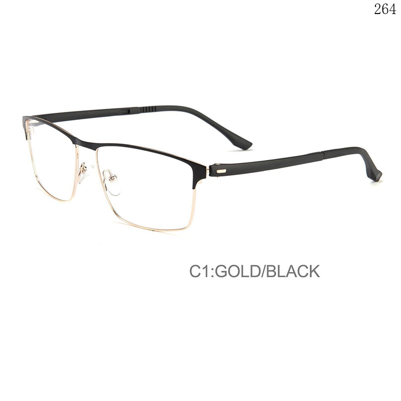 Dachuan Optical P1921 China Supplier Classic Design Metal Eyewear Frames with Browline Frame (6)