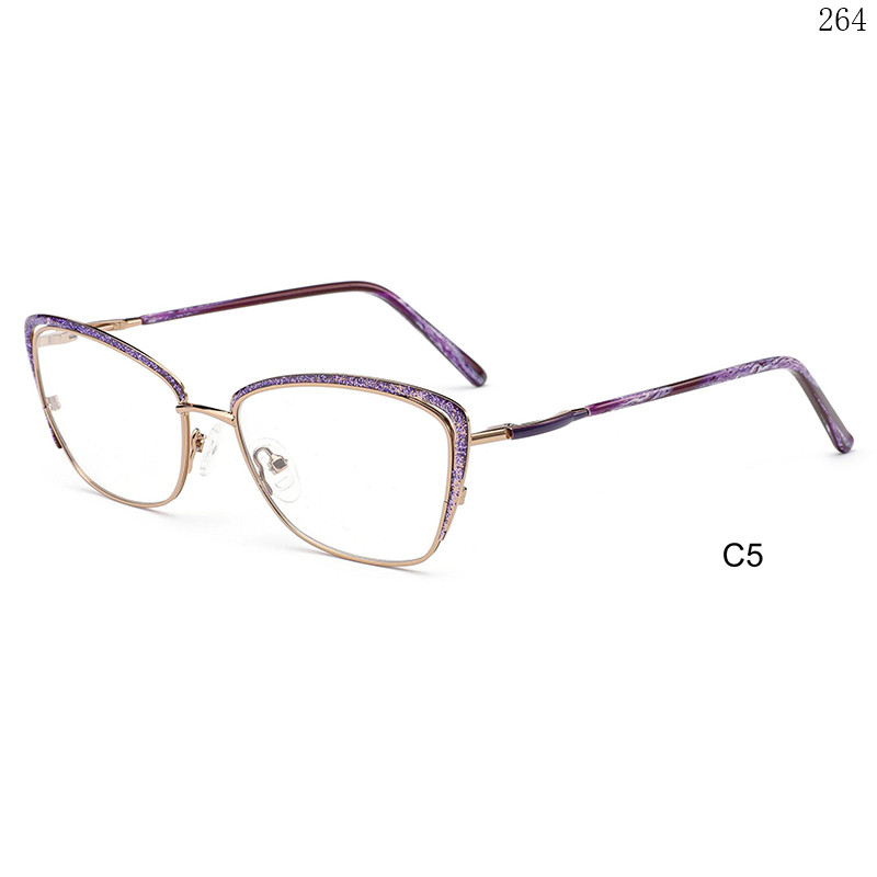 Dachuan Optical RP9003 China Supplier Women Design Metal Eyewear Frames with Cateye Frame (11)