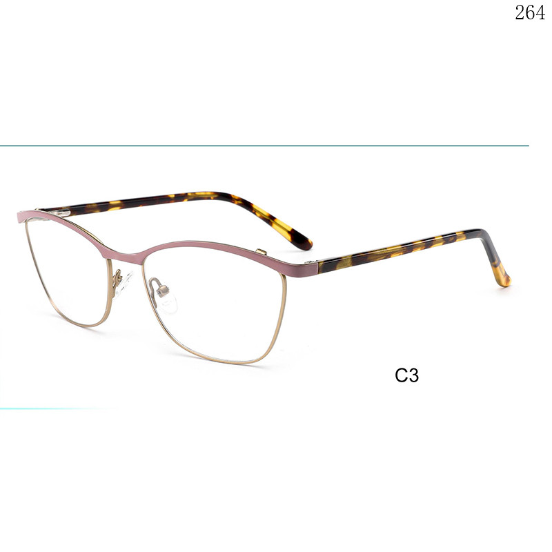 Dachuan Optical RP9015-1 China Supplier Women Style Metal Eyewear Frames with Browline Frame (8)