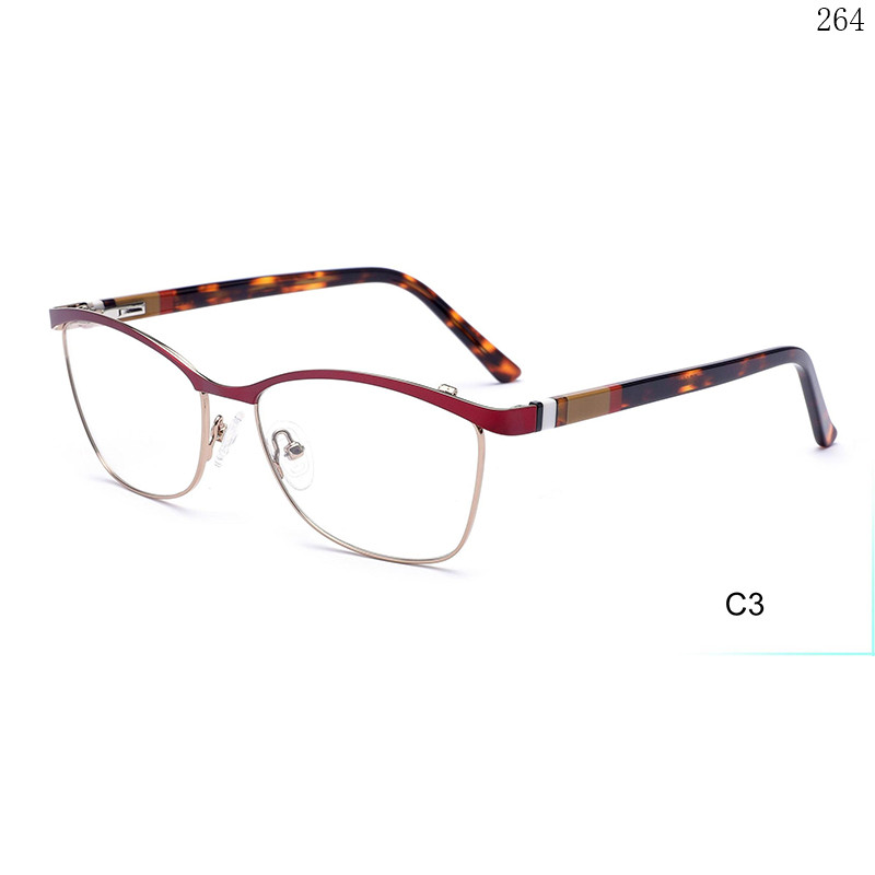 Dachuan Optical RP9015 China Supplier Women Style Metal Eyewear Frames with Pattern Legs (7)