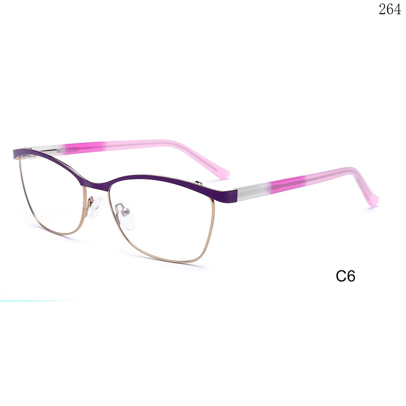 Dachuan Optical RP9015 China Supplier Women Style Metal Eyewear Frames with Pattern Legs (8)