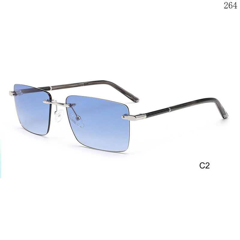 Dachuan Optical S25609 China Supplier Fashion Design Rimless Sunglasses with Your Brand (7)