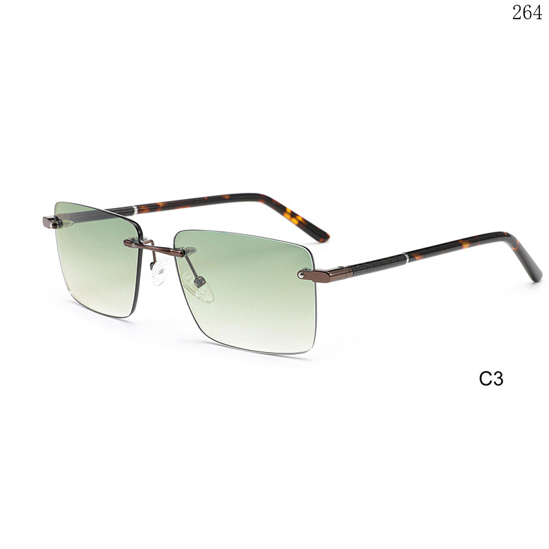 Dachuan Optical S25609 China Supplier Fashion Design Rimless Sunglasses with Your Brand (8)