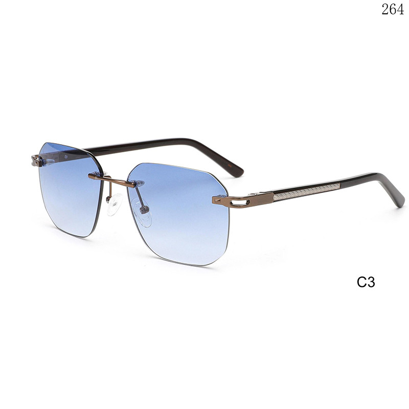 Dachuan Optical S25610 China Supplier Hot popular Rimless Sunglasses with New Design (8)