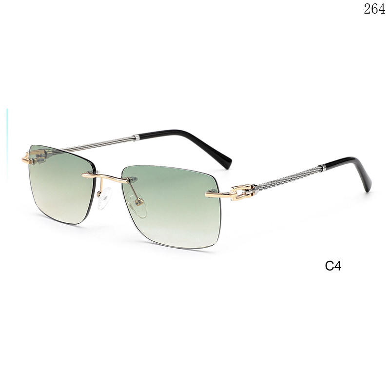 Dachuan Optical S25611 China Supplier Modern Design Rimless Sunglasses with Logo Printing (9)