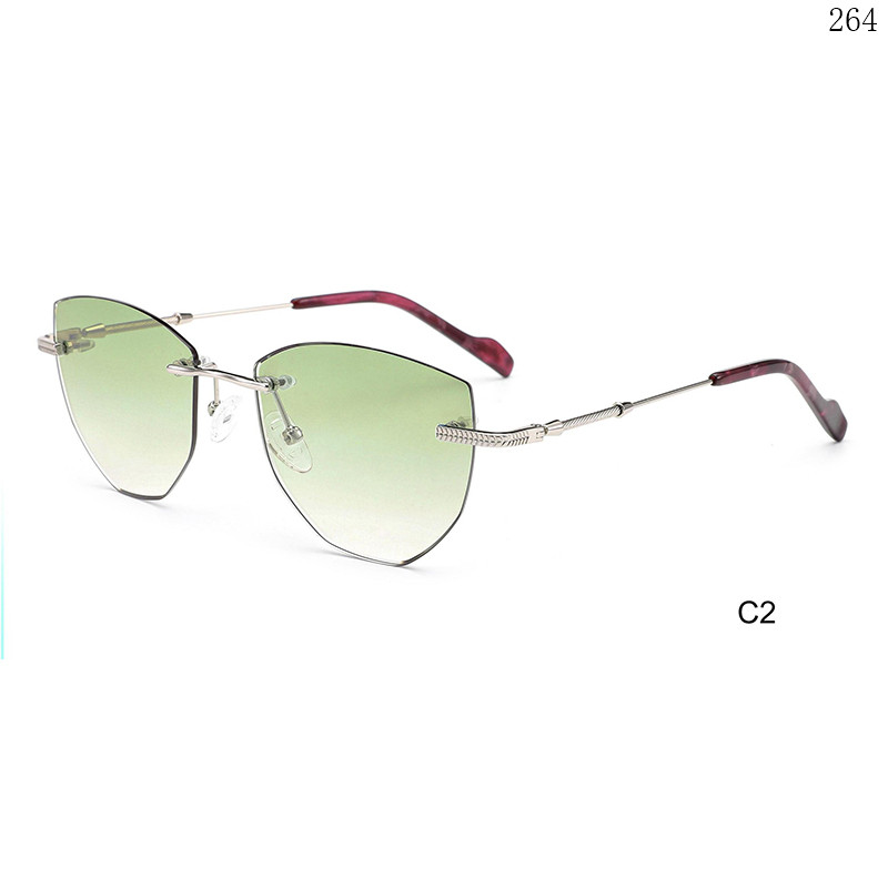 Dachuan Optical S25631 China Supplier Hot Rimless Sunglass Frame with Colorful Legs (7)